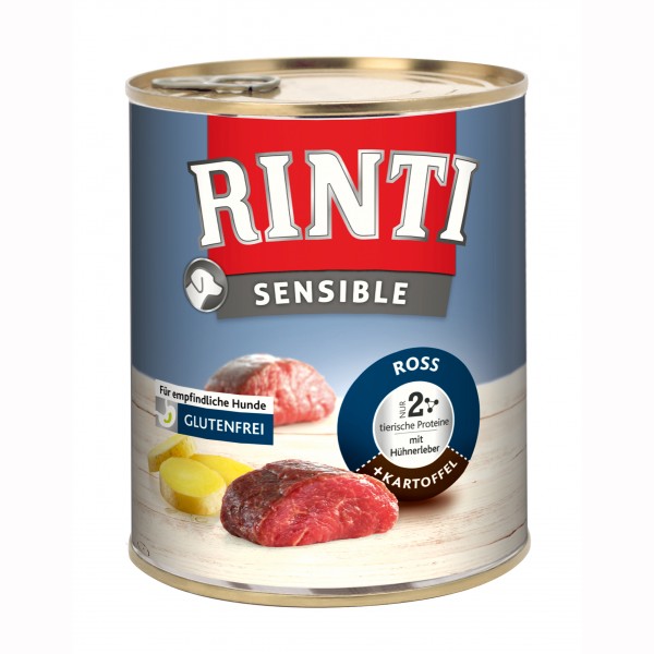 Rinti Sensible Ross, Hühnerleber + Kartoffel 800 g