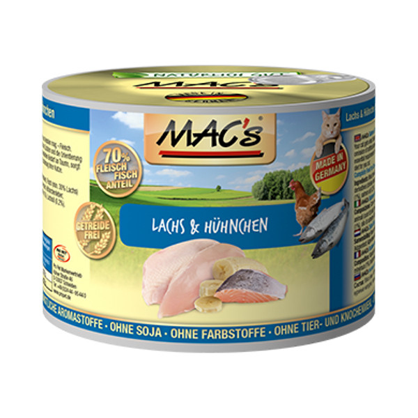 MAC’s Cat Lachs & Huhn getreidefrei 200 g Dose