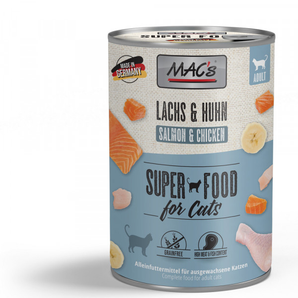 MAC’s Cat Lachs & Huhn getreidefrei 400 g Dose