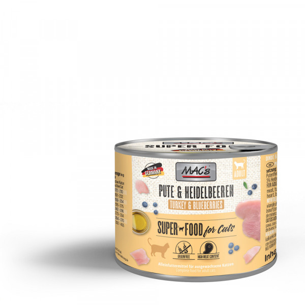 MAC’s Cat Pute & Heidelbeeren getreidefrei 200 g Dose