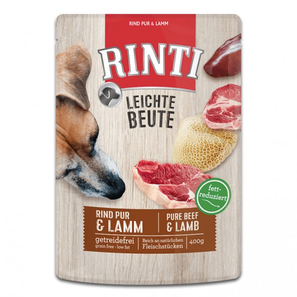 Rinti Leichte Beute Rind pur + Lamm 400 g Frischebeutel