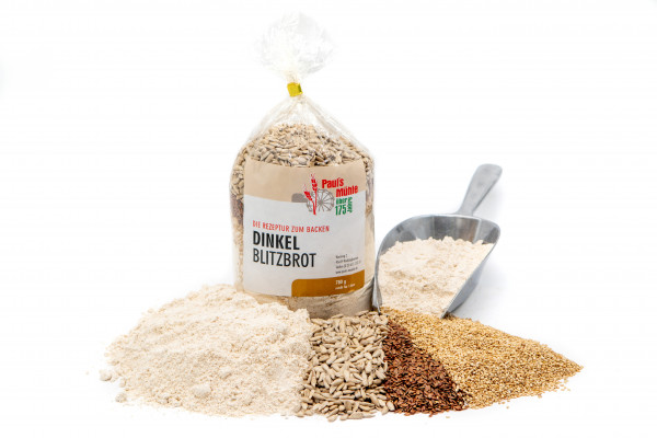 Pauls Mühle Brotbackmischung Dinkel-Blitzbrot 780 Gramm