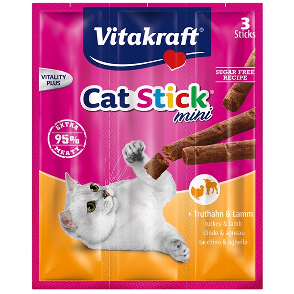 Vitakraft Cat Stick ® mini + Truthahn & Lamm 3 Stück 18 g