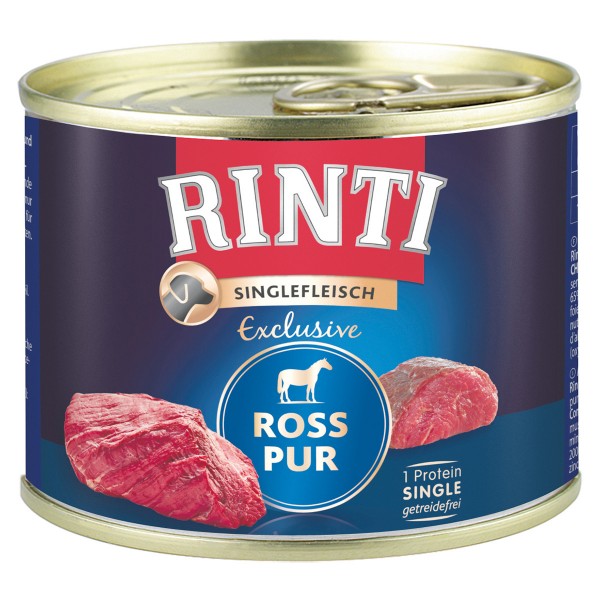 Rinti Singlefleisch Exclusive Ross pur 185 g Dose getreidefrei