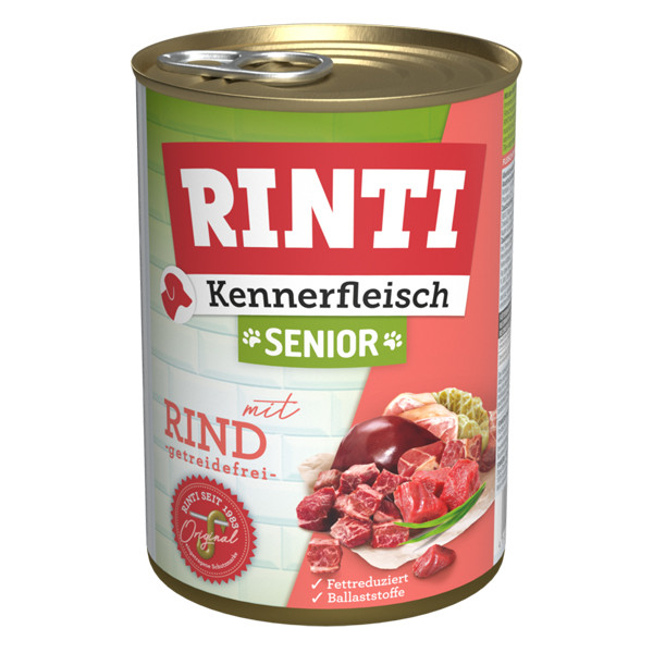 Rinti Kennerfleisch Senior mit Rind Dose 400 g getreidefrei