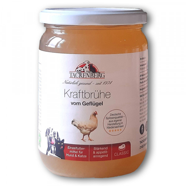 BARF-Ergänzung Kraftbrühe (vom Geflügel) 485 ml für Hund und Katze