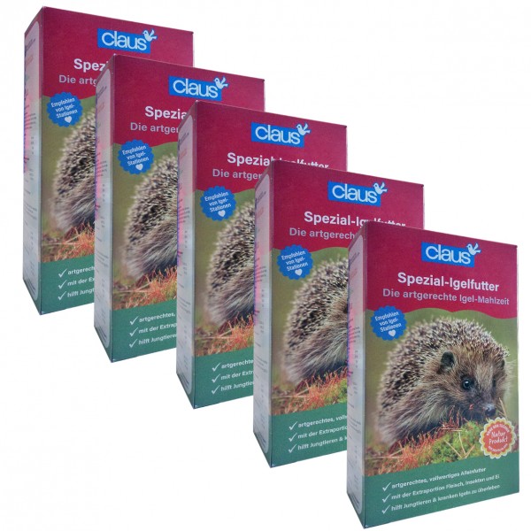 Aktion: Claus Spezial Igelfutter 5 x 750 g Neue Rezeptur