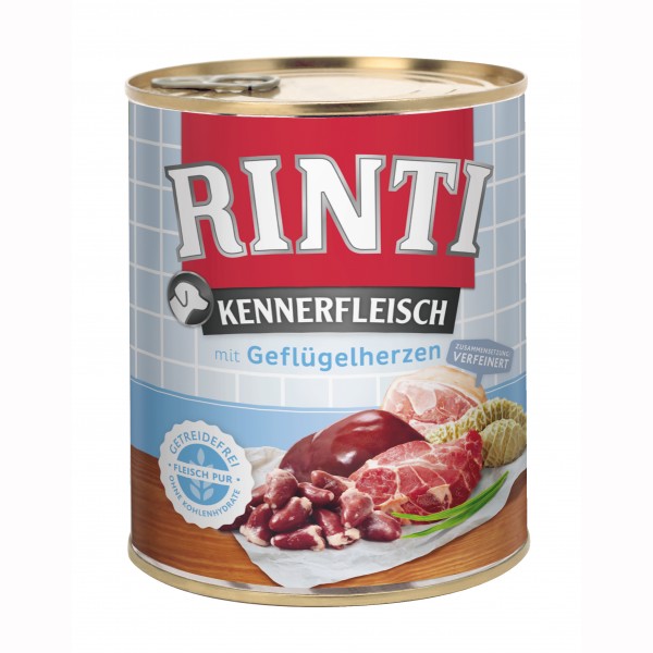 Rinti Kennerfleisch Geflügelherzen Dose 800 g