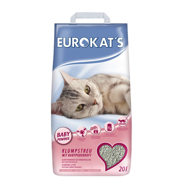 EuroKat´s Katzenpstreu mit Babypuderduft (klumpend) 20 L