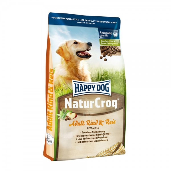 Happy Dog Naturcroq Rind & Reis 4 kg
