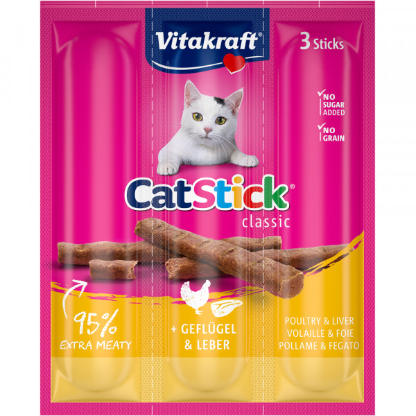 Vitakraft Cat Stick mini Geflügel und Leber 3 x 18 g