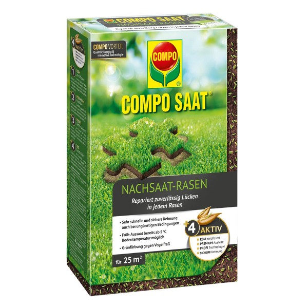 COMPO SAAT Nachsaat-Rasen 500 g 25 m² Schachtel