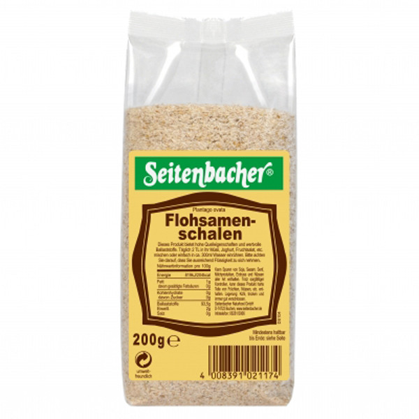 Seitenbacher Flohsamenschalen (Plantago ovata) 200 g