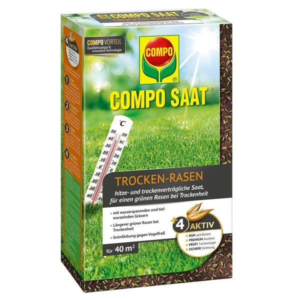 COMPO SAAT® Trocken-Rasen 1 kg 40 m² Schachtel