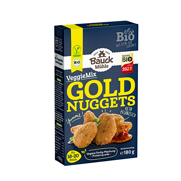 NEU Bauck Mühle BIO VeggieMix Gold Nuggets 180 g vegan