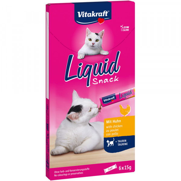 Vitakraft Cat Liquid-Snack mit Huhn und Taurin 6 x 15 g