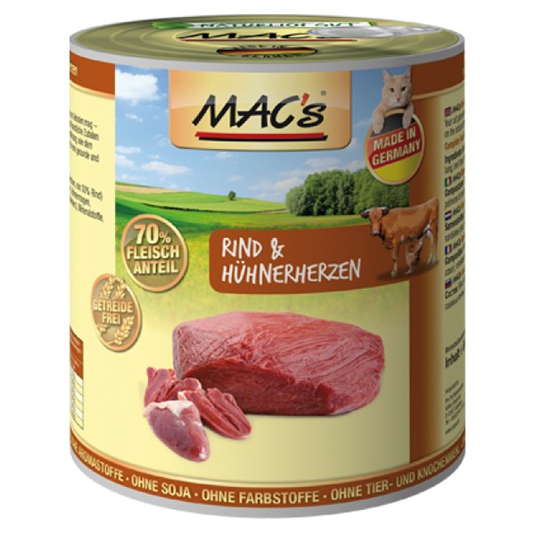 MAC’s Cat Rind & Hühnerherzen 800 g Dose