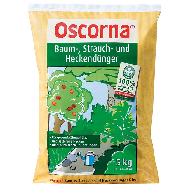 Oscorna Baum Strauch und Heckendünger 5 kg für 25 - 40 m²