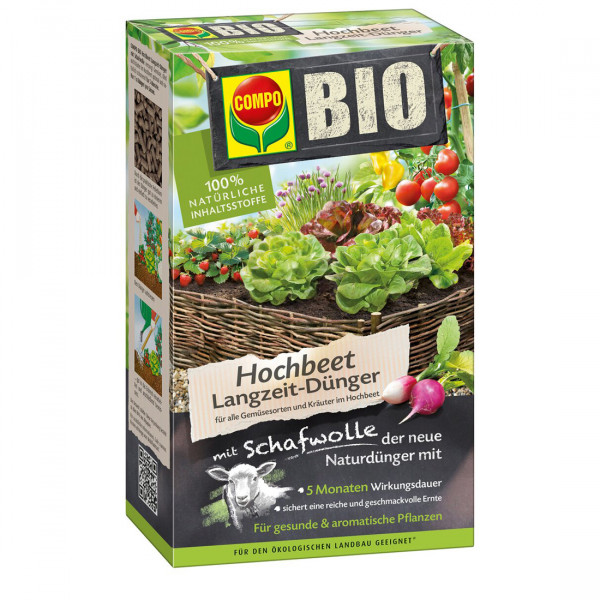 COMPO BIO Hochbeet Langzeit-Dünger mit Schafwolle 750 g