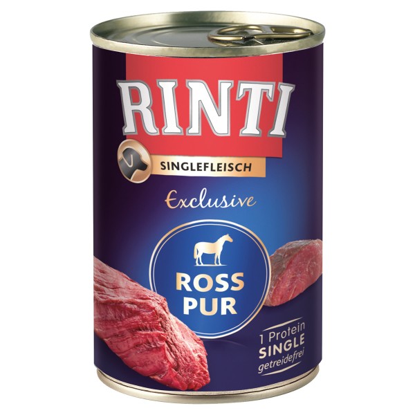 Rinti Singlefleisch Exclusive Ross pur 400 g Dose getreidefrei