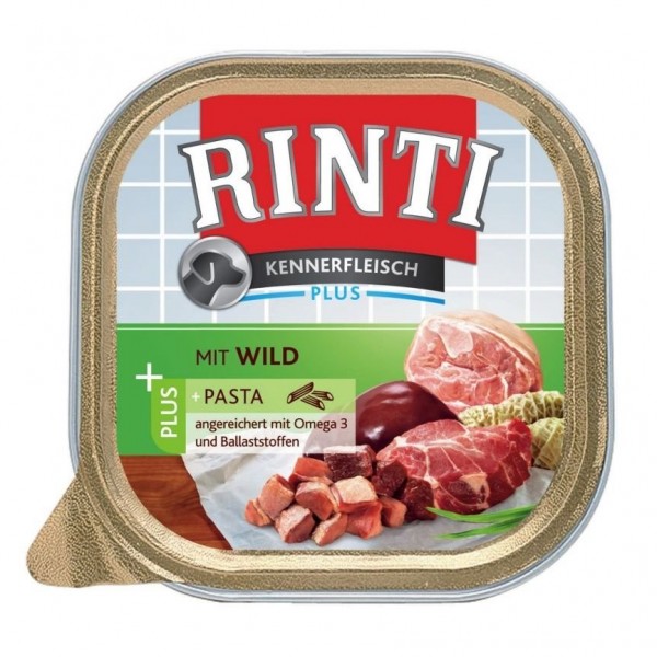 Rinti Kennerfleisch Plus Geflügelherzen + Nudeln Schale 300 g