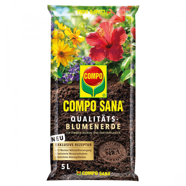 COMPO Sana Qualitäts-Blumenerde 5 Liter