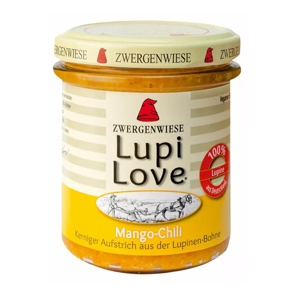 Zwergenwiese Lupi Love Bio-Brotaufstrich aus Lupine mit Mango-Chili 165 g