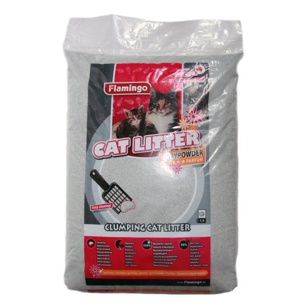 Flamingo Cat Litter Babypowder 15 kg