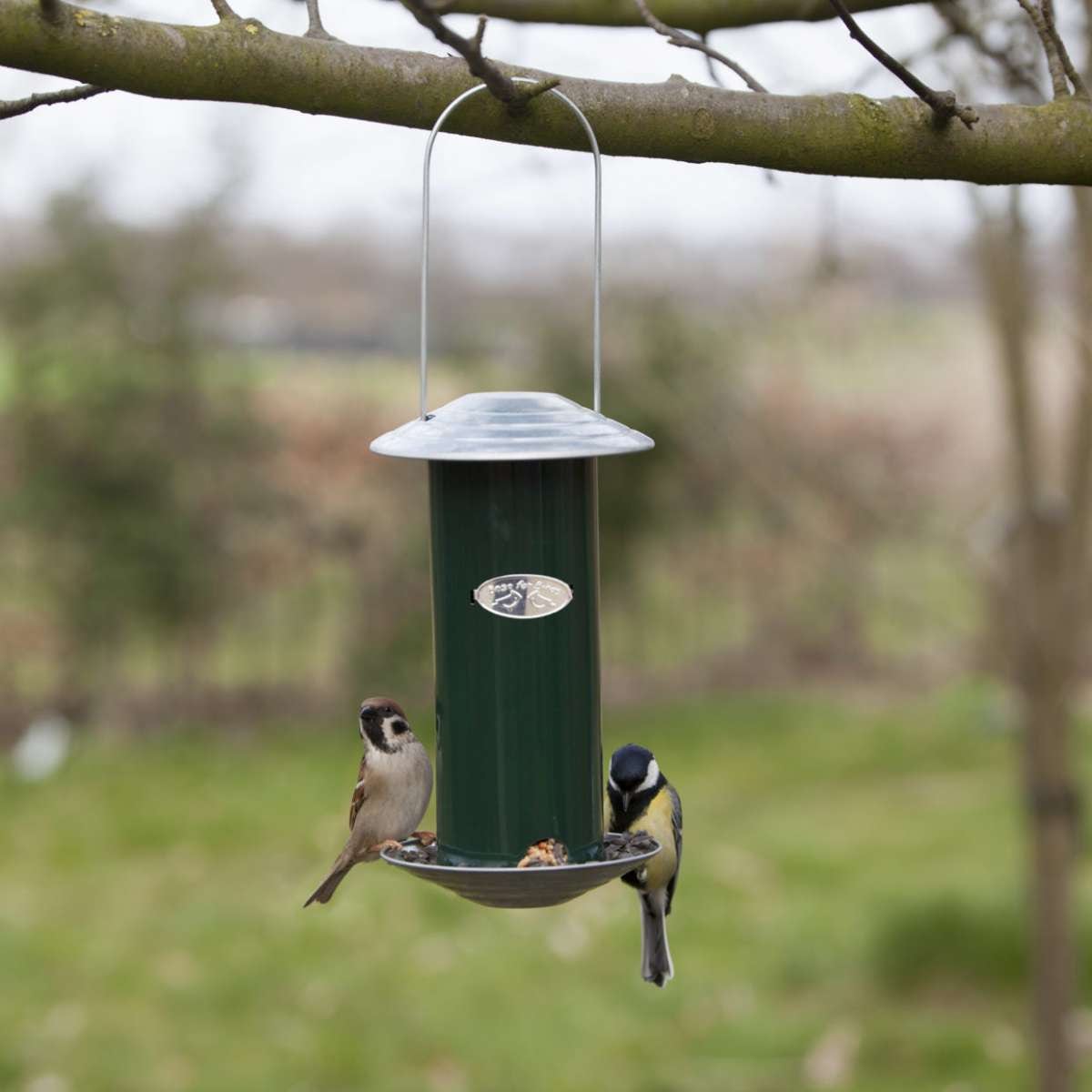 Vogelfutterschale Zum Aufhängen – Fängt Samen Auf, Schwarz, Mit Ablauflöchern