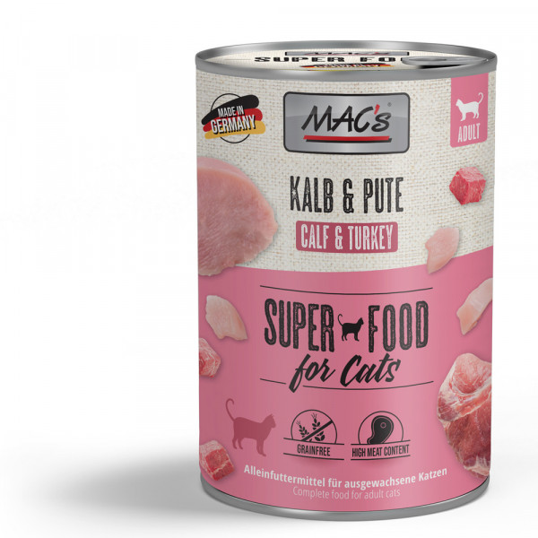 MAC’s Cat Kalb & Pute getreidefrei 400 g Dose