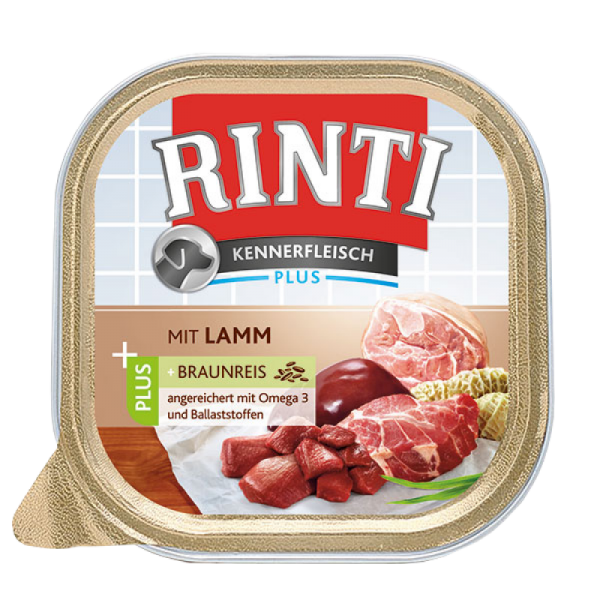 Rinti Kennerfleisch Plus Lamm + Braunreis Schale 300 g