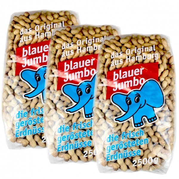 Original Jumbo Speise-Erdnüsse 3 x 2,5 kg (= 7,5 kg)