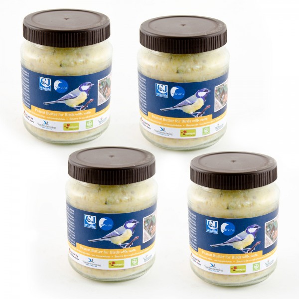 Erdnussbutter für Vögel mit Nussstückchen 101770415 4 Gläser im SPARKARTON je 330 g