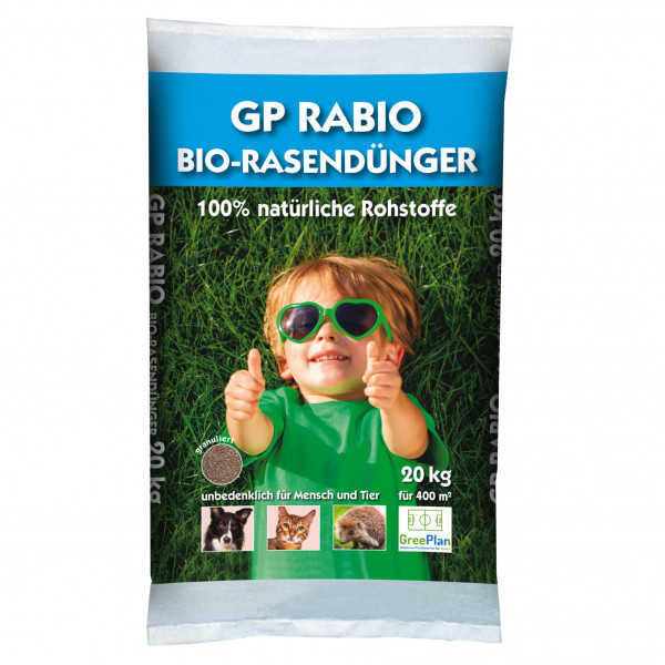 Greenplan GP Rabio BIO Rasen Dünger 20 kg 9+3+6 für 800 m²