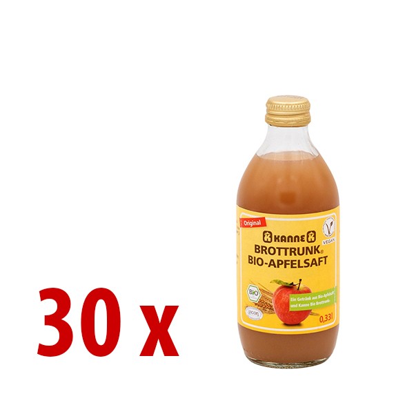 Kanne Bio Apfelsaft mit Bio Brottrunk 30 Flaschen á 0,33 l Karton