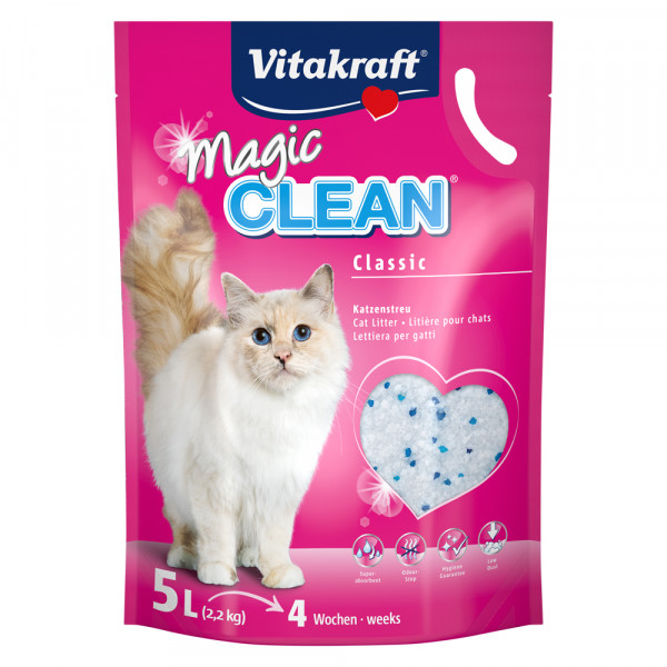 Original Vitakraft Magic Clean Katzenstreu 5 Liter (für Allergiker geeignet)