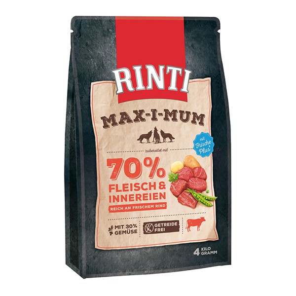 Rinti Max-i-Mum Trockenfutter mit Rind 4 kg