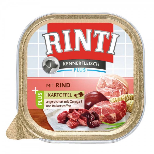 Rinti Kennerfleisch Plus Rind + Kartoffel Schale 300 g
