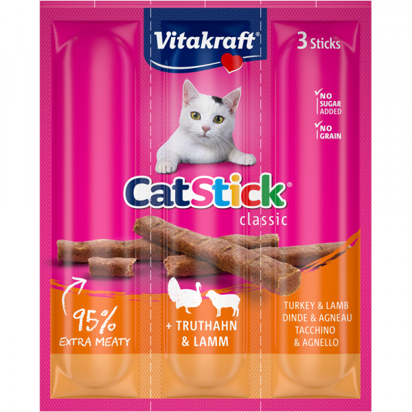 Vitakraft Cat Stick mini Truthahn und Lamm 3 x 18 g