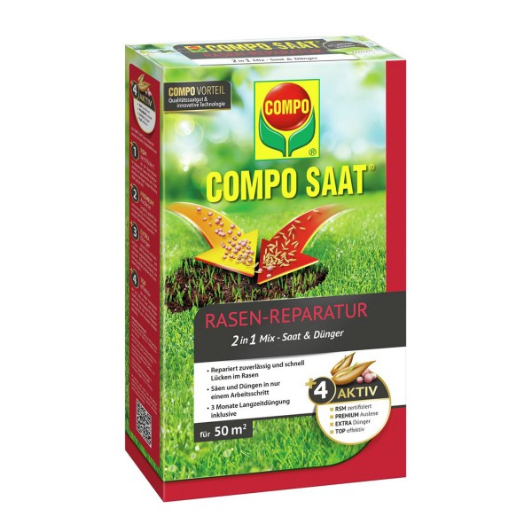 COMPO SAAT Rasen-Reparatur-Mix 1,2 kg / 50 m²