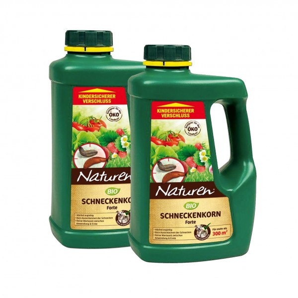 NATUREN® Bio Schneckenkorn Forte 2 x 950 g für 600 m²