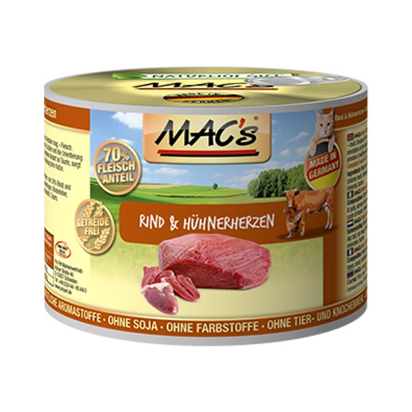 MAC’s Cat Rind & Hühnerherzen 200 g Dose