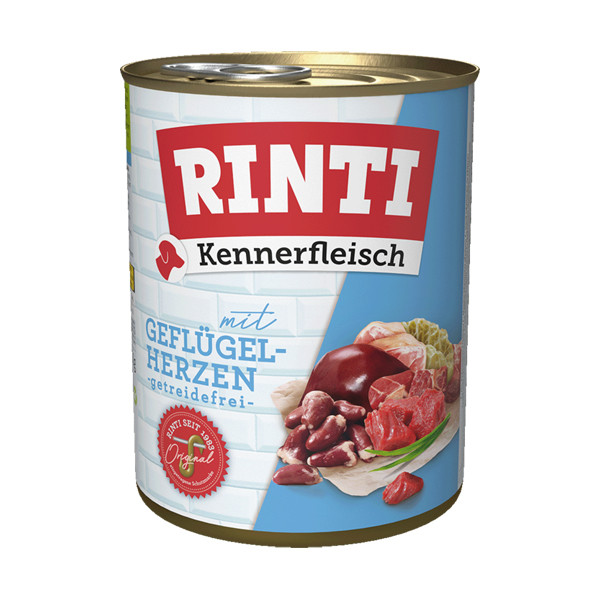 Rinti Kennerfleisch Geflügelherzen Dose 800 g getreidefrei