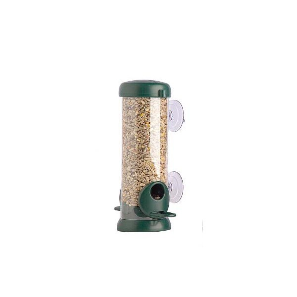 Birdlovers Fensterfütterer für Körner grün