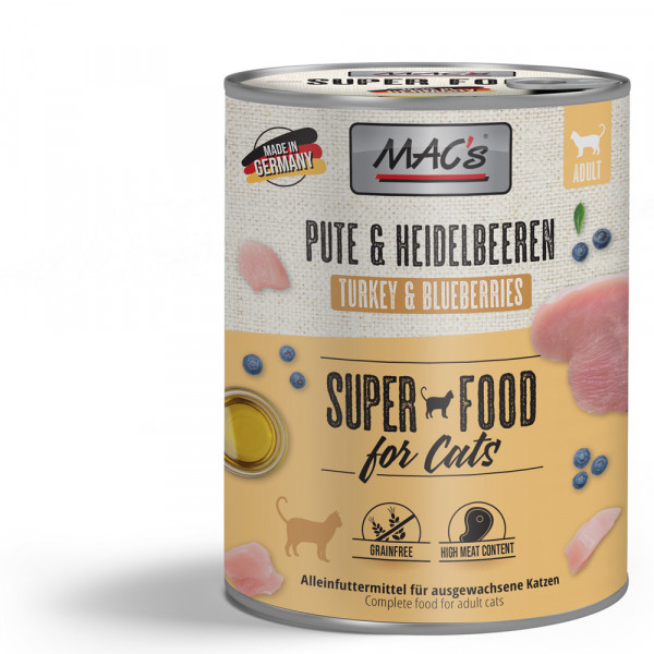 MAC’s Cat Pute & Heidelbeeren getreidefrei 800 g Dose