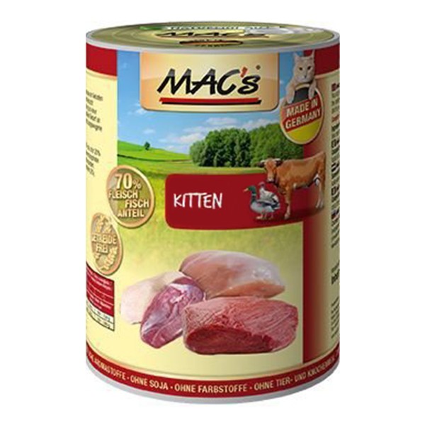 MAC’s Cat Kitten Pute, Rind & Ente 400 g Dose