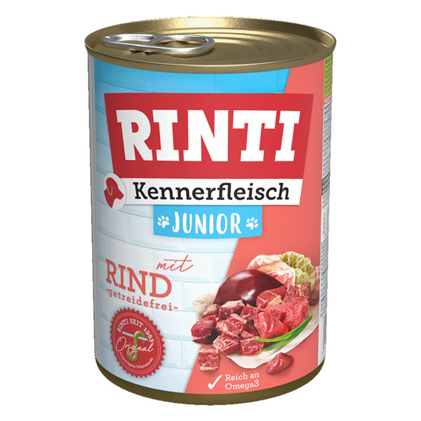 Rinti Kennerfleisch Junior mit Rind Dose 400 g getreidefrei