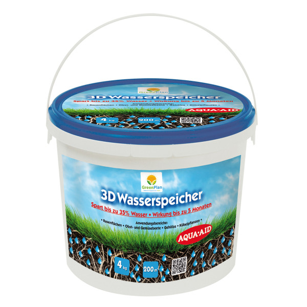 GreenPlan 3D Wasserspeicher Granulat 4 kg für 200 m²