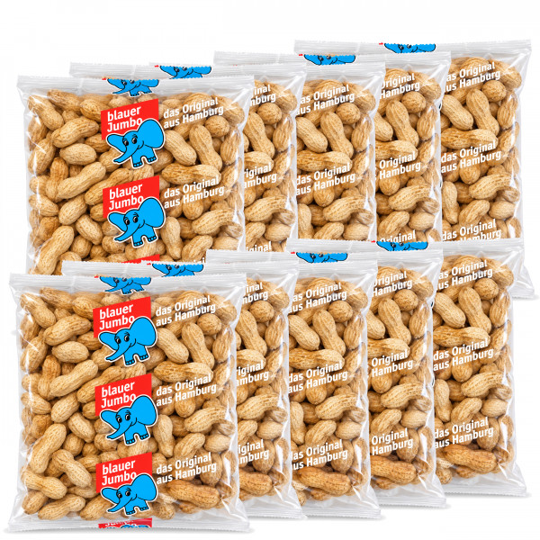 Original Jumbo Speise-Erdnüsse 10 x 300 g (= 3 kg) frische Röstung 2026