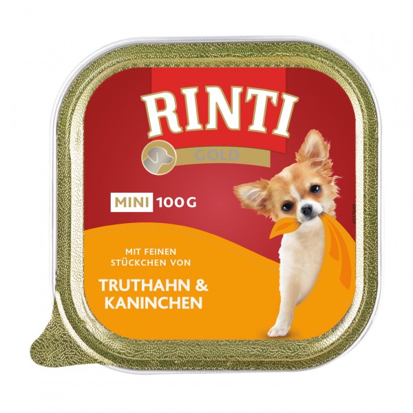 Rinti Gold Mini Truthahn & Kaninchen Schale 100 g